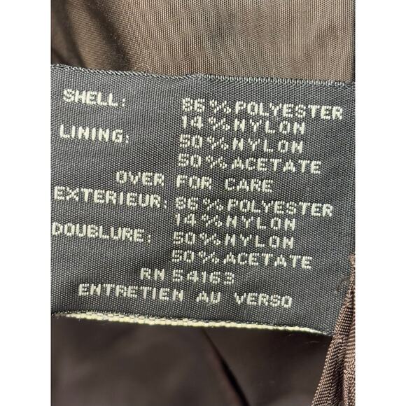 Cole Haan Brown Packable Hooded Rain Jacket Women’s Size S Water-Resistant - Picture 14 of 14